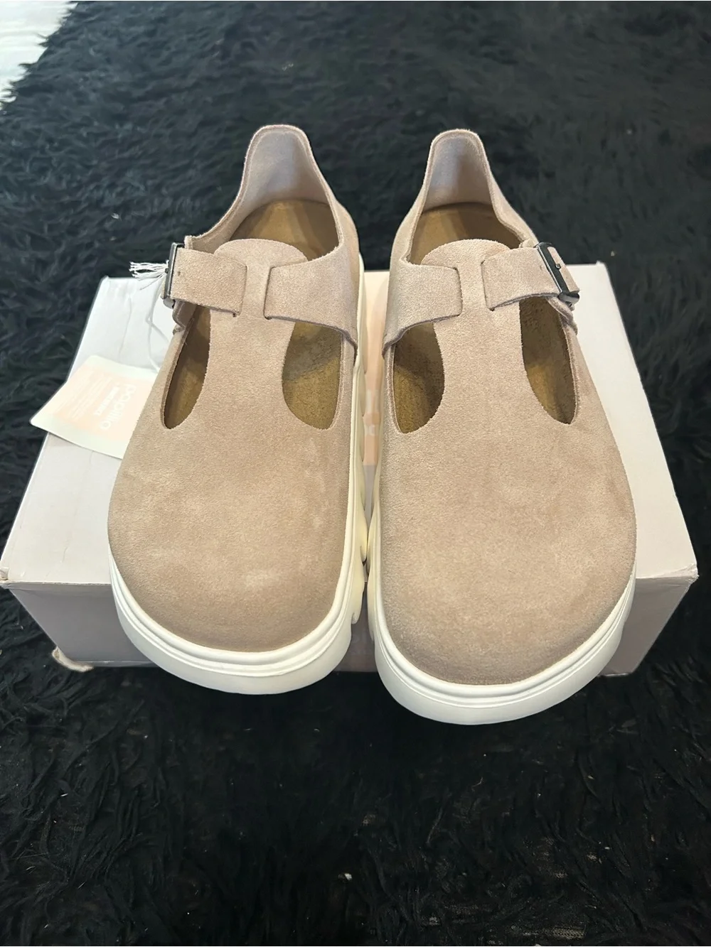 PAPILLIO by BIRKENSTOCK Mary Jane leather platform buckle shoes women’s eur 38